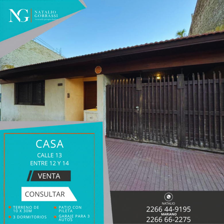 Casa en Venta en Calle 13 e/ 12 y 14