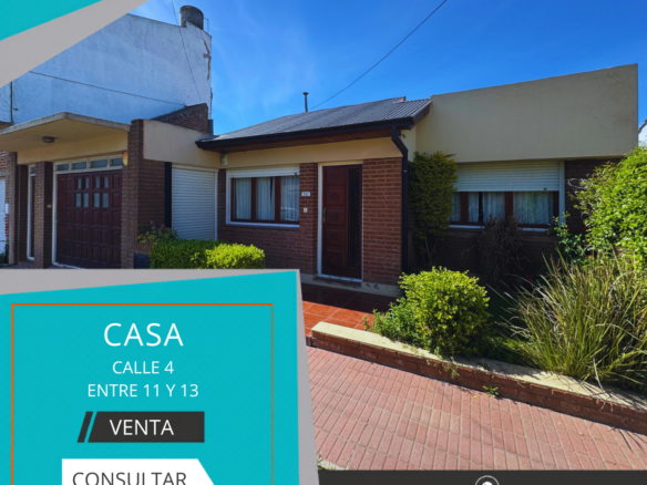 Casa en Venta en Calle 4 e/ 11 y 13