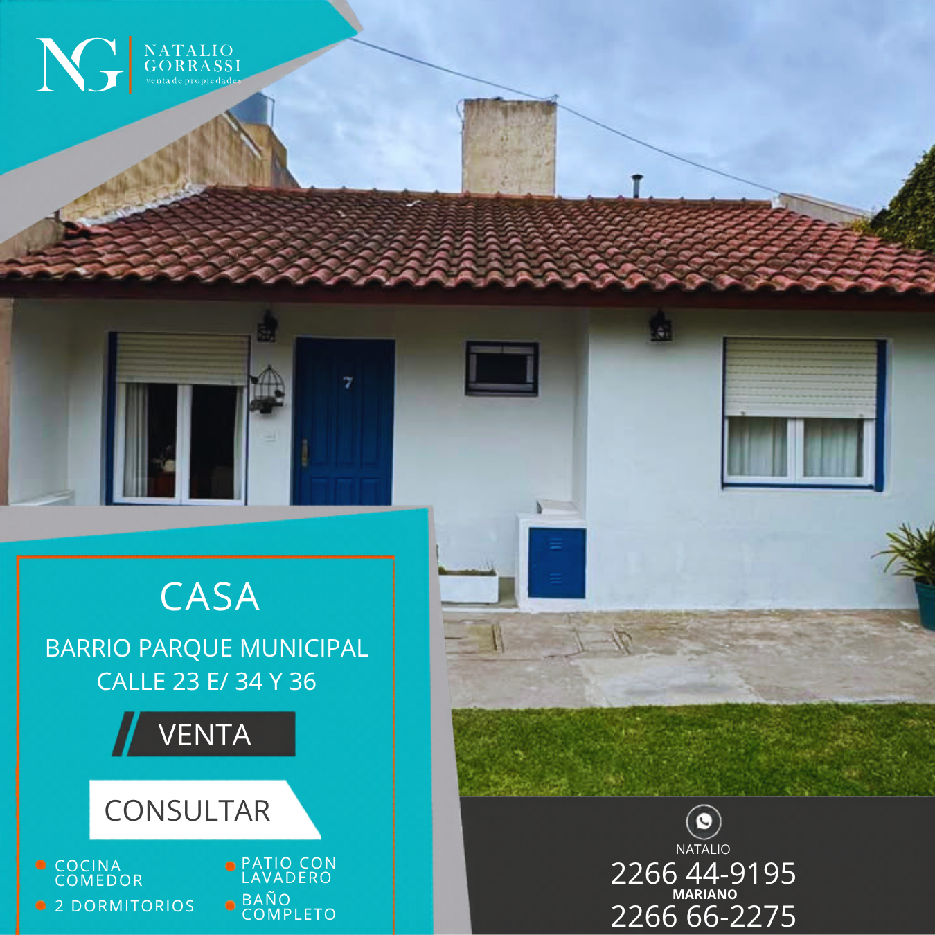 CASA c depto (18) Casa en Venta en Barrio Parque Municipal Calle 25 e/ 34 y 36