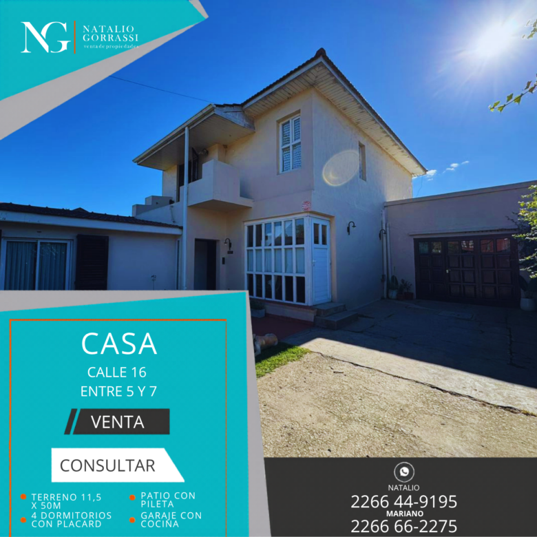 Casa en Venta en Calle 16 e/ 5 y 7