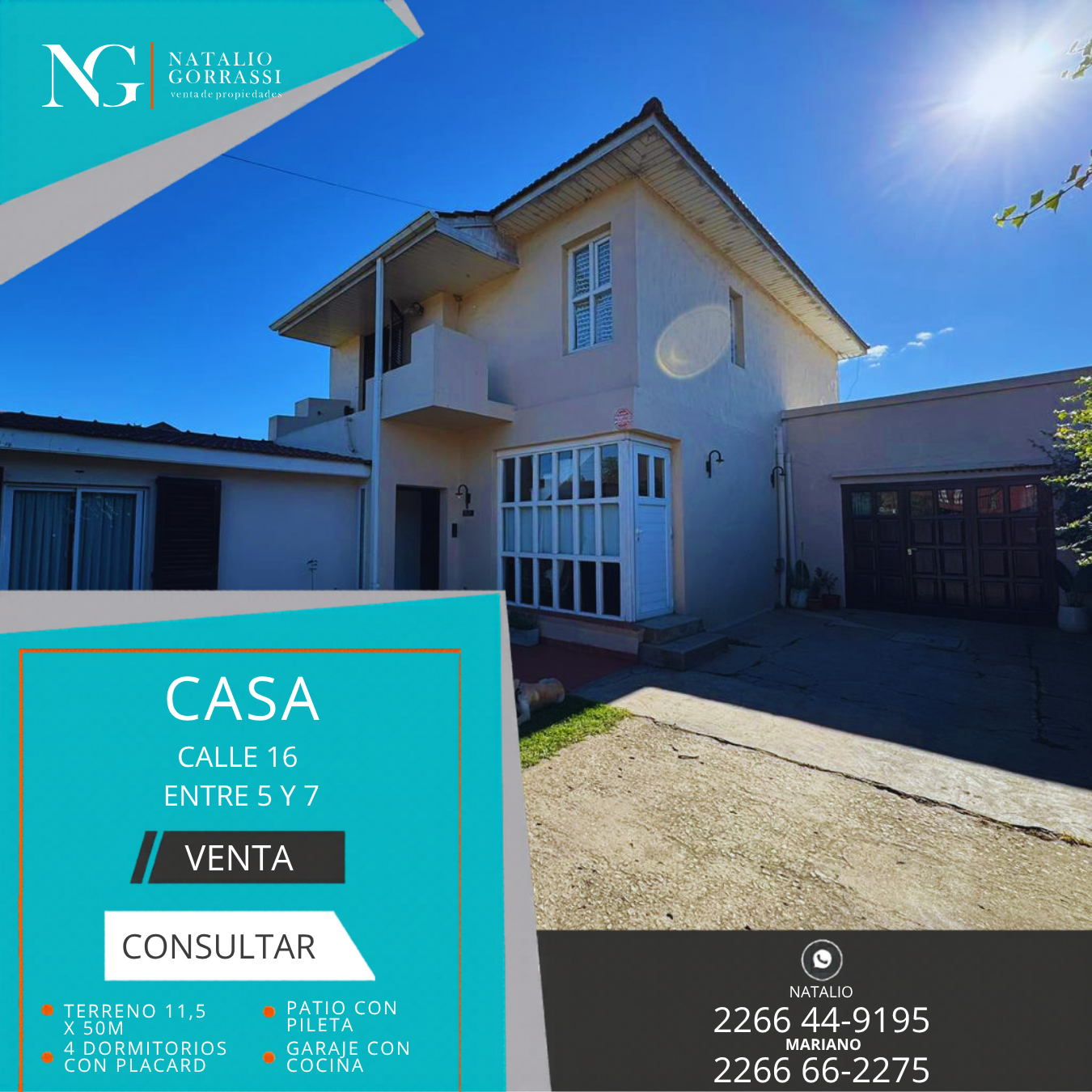CASA c depto (2) Casa en Venta en Calle 16 e/ 5 y 7