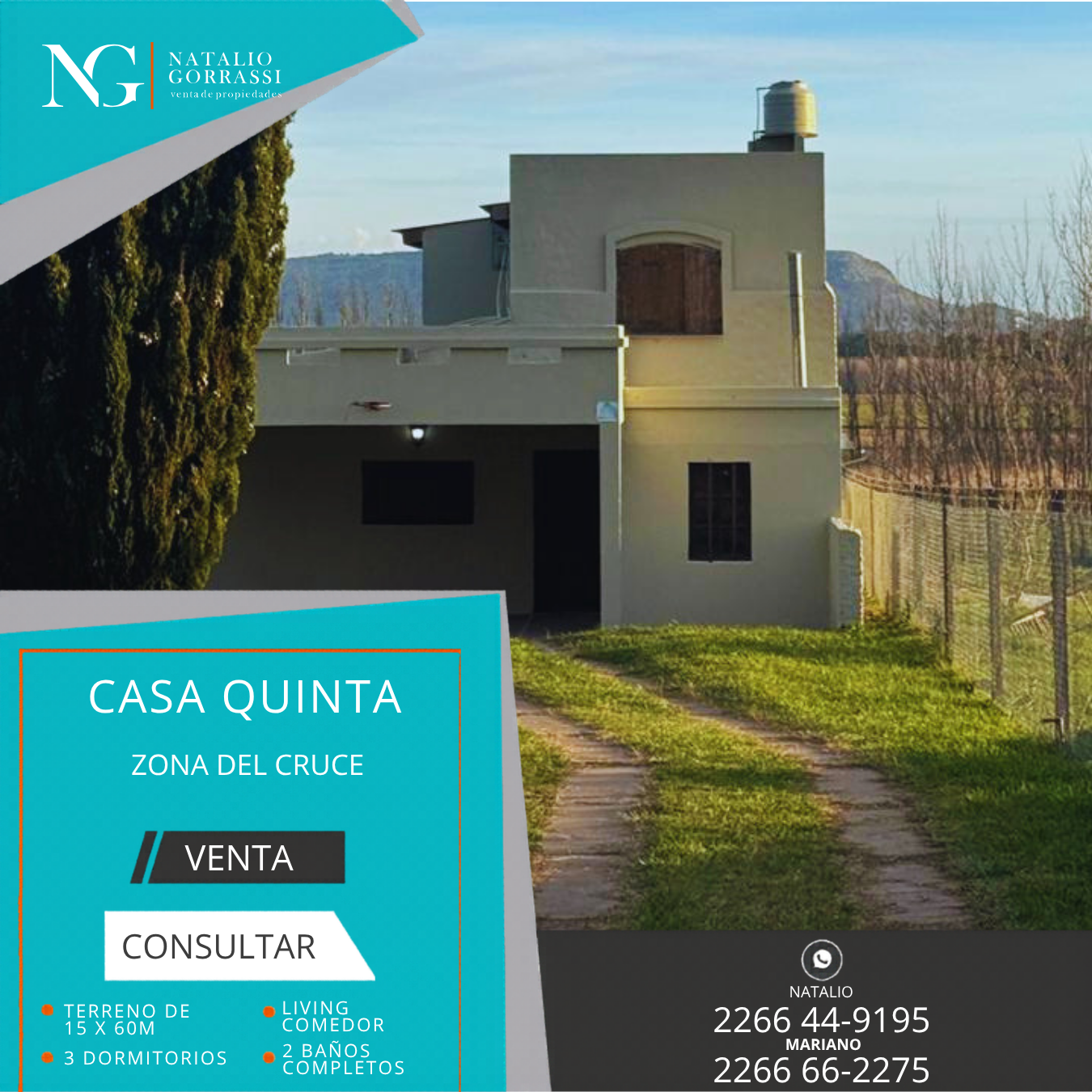 CASA c depto (21) Casa Quinta en Venta en Zona de “El Cruce”