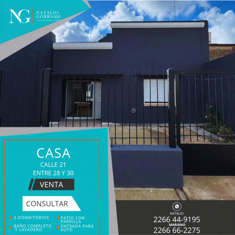 Casa en Venta en Calle 21 e/ 28 y 30