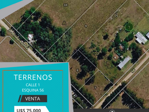 Terrenos en Venta en Calle 1 esq 56