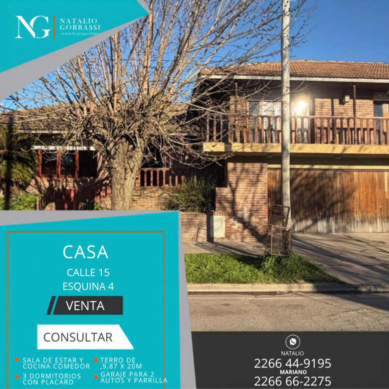Casa en Venta en Calle 15 esq 4