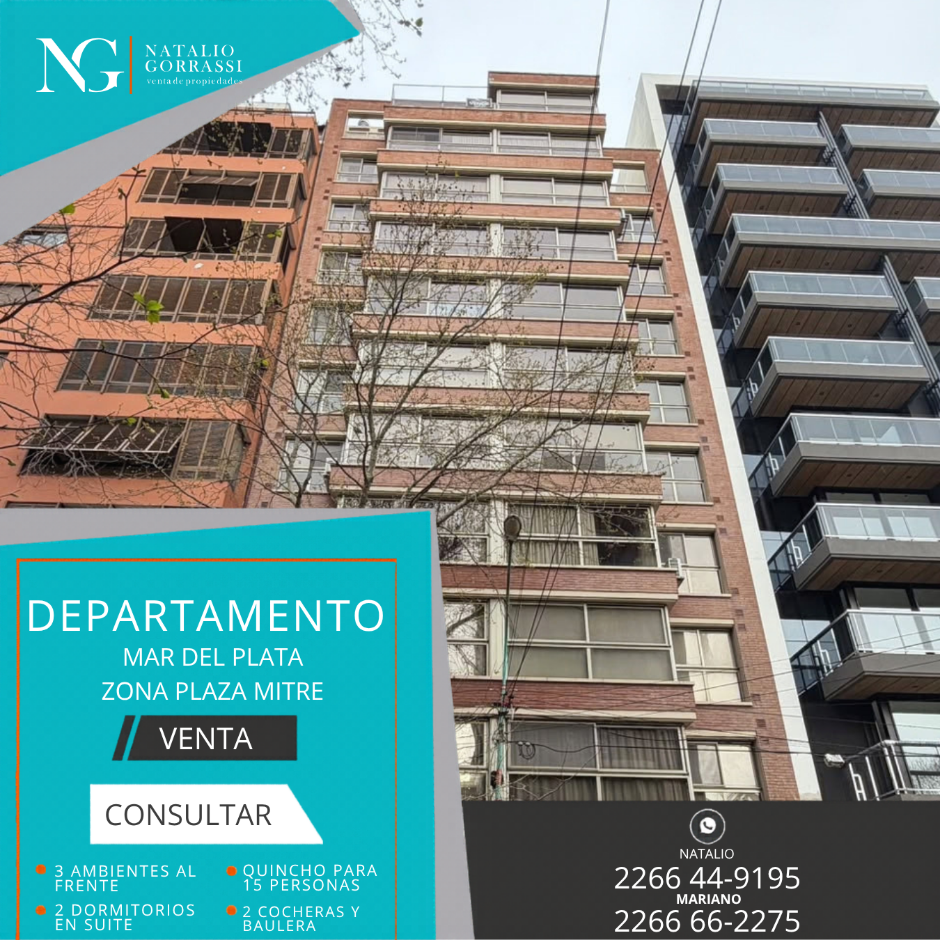 CASA c depto (47) 3 Ambientes en Venta en Mar del Plata – Plaza Mitre