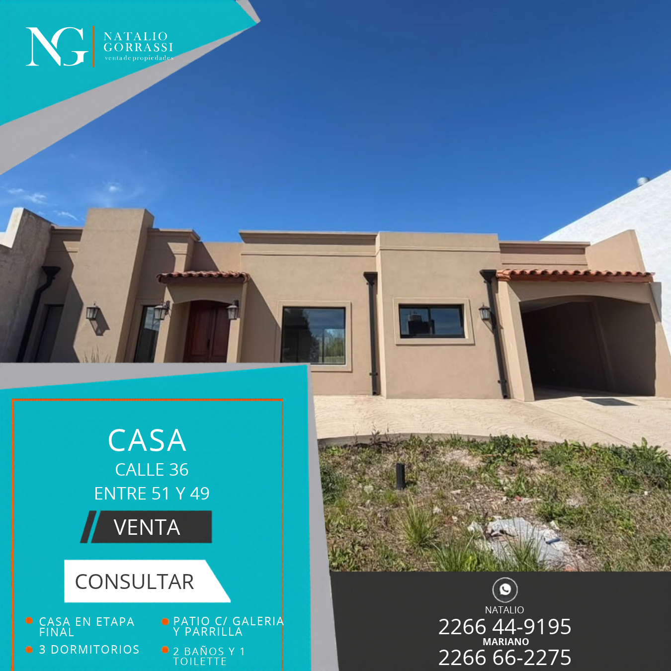 Casa en Etapa Final de Construccion en Venta