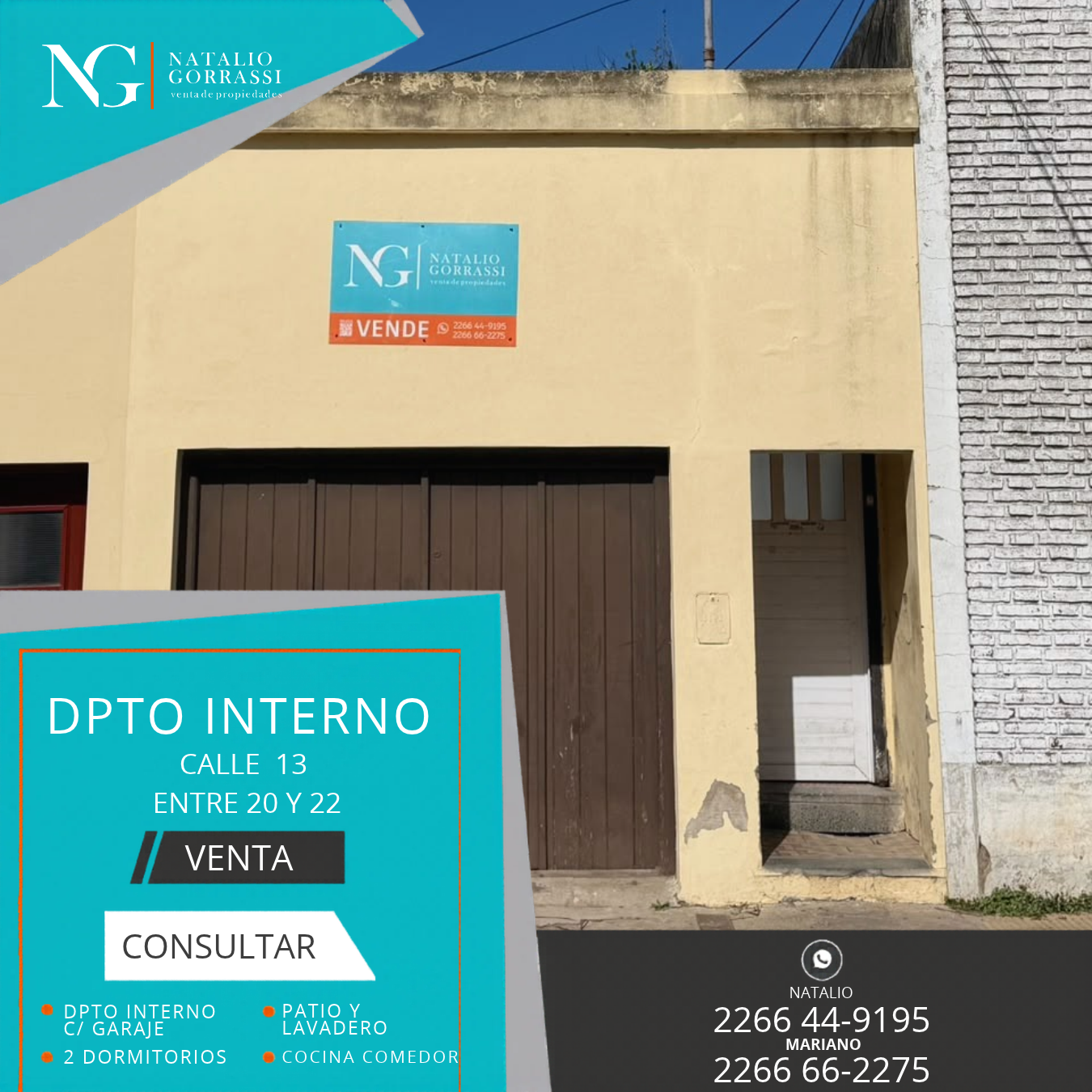 CASA c_ depto (2) Departamento Interno a Reciclar en Venta en Calle 13 e/ 20 y 22