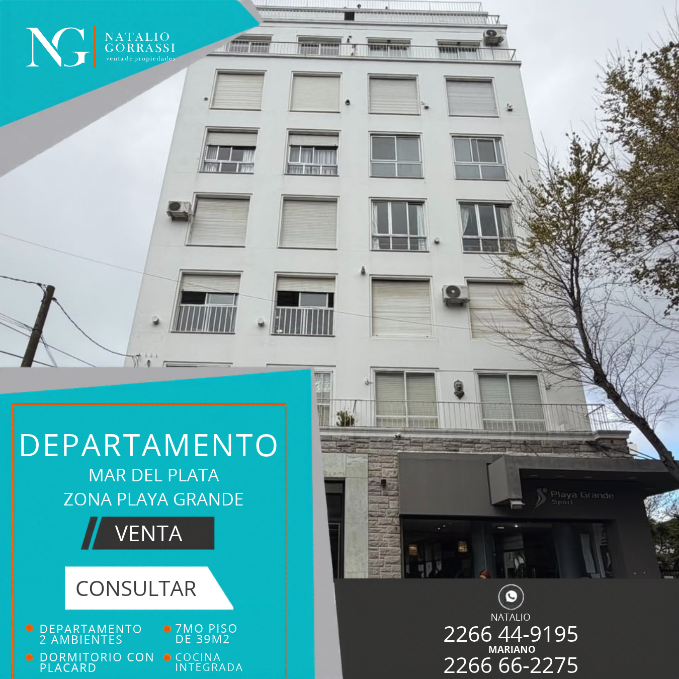 CASA c_ depto (3) Departamento en Venta en Playa Grande