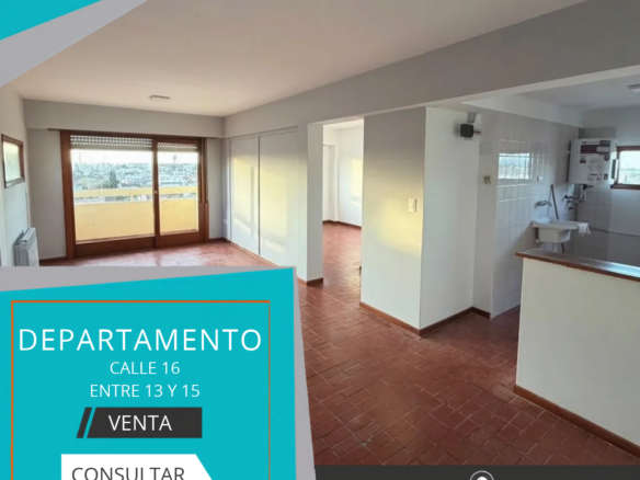 Departamento 2 Amb en Venta en Calle 16 e/ 13 y 15